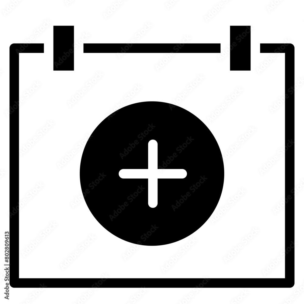 Obraz premium create add event icon with plus sign. Add to time table icon, Calendar with plus icon. 