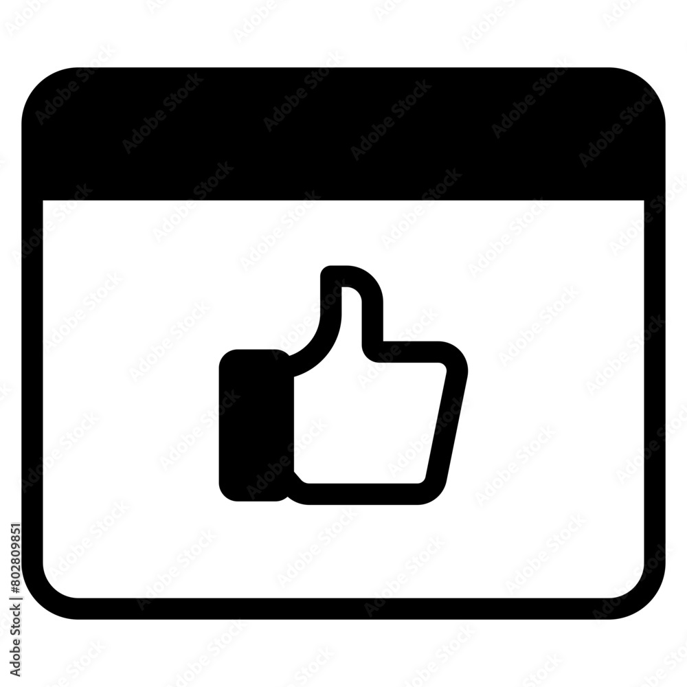 calendar with thumb up icon calendar with thumb up icon