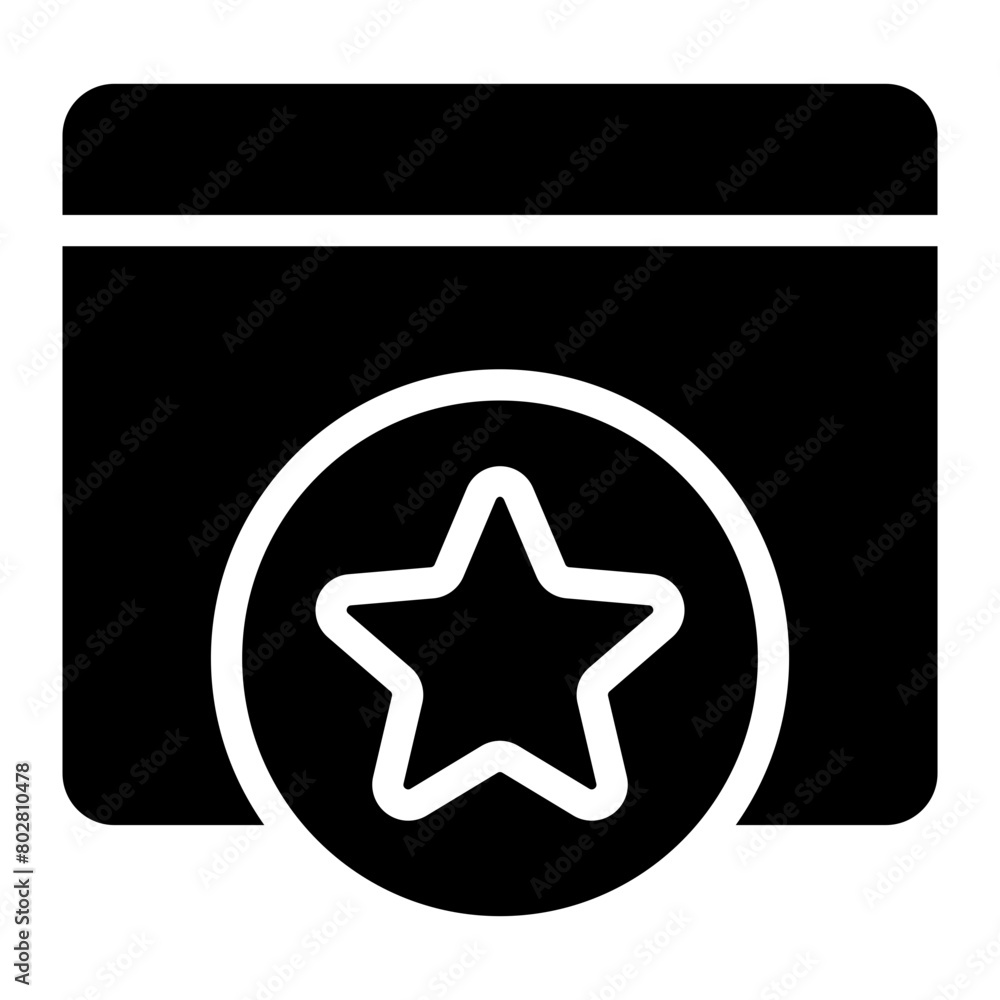 Calendar with star icon. Schedule icon isolated on white background Calendar with star icon. Schedule icon isolated on white background