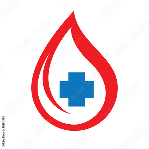 charity logo design caring for blood donors