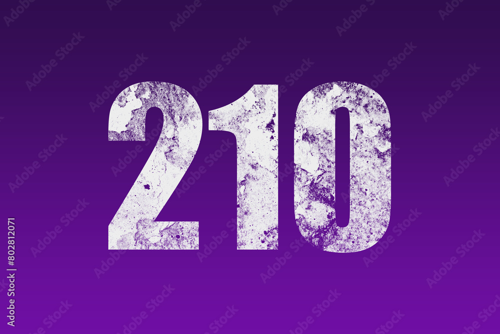 flat white grunge number of 210 on purple background.
flat white grunge number of 210 on purple background.