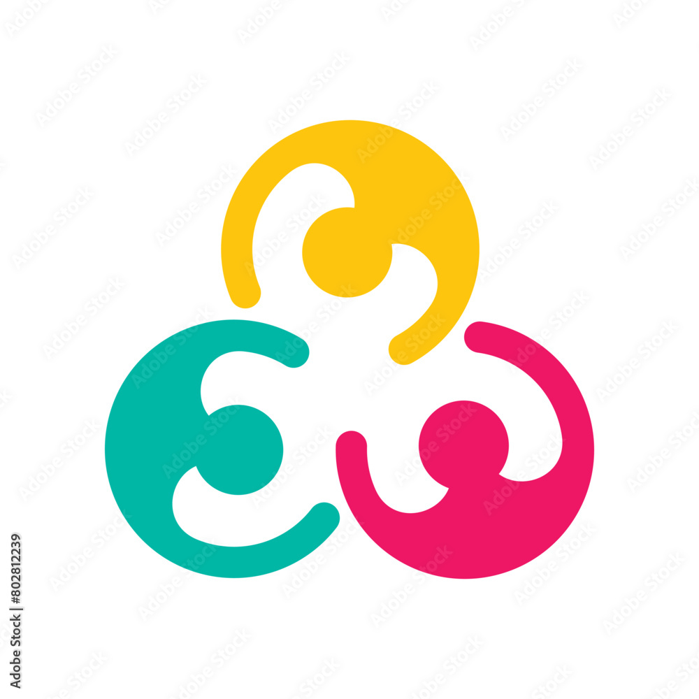 rotating successful people community logo design rotating successful people community logo design