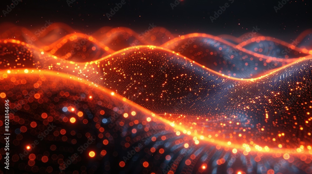 abstract wave background with glow particle of dots and lines abstract wave background with glow particle of dots and lines