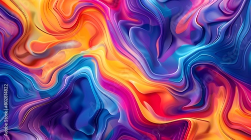 Vibrant Swirling Shapes in Dynamic Abstract Backdrop for Digital Art Presentations and Packaging Design
