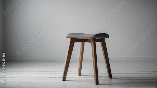 wooden chair on wall
