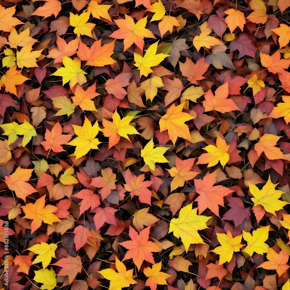 A close-up of vibrant autumn leaves A close-up of vibrant autumn leaves