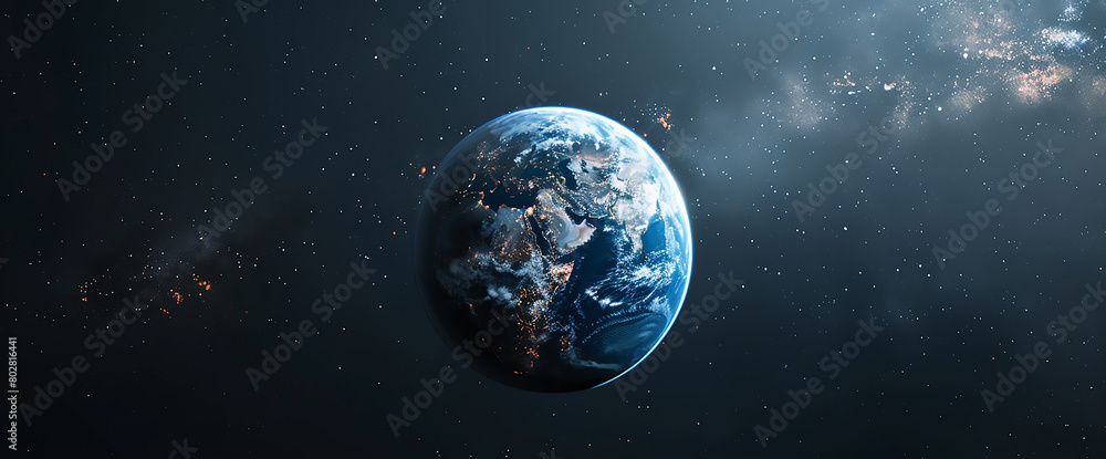 High quality, high resolution closeup view of Earth's atmosphere from space, the blue planet with white clouds on a black background, space photography, in the style High quality, high resolution closeup view of Earth's atmosphere from space, the blue planet with white clouds on a black background, space photography, in the style