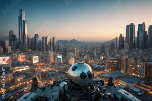 city skyline at night