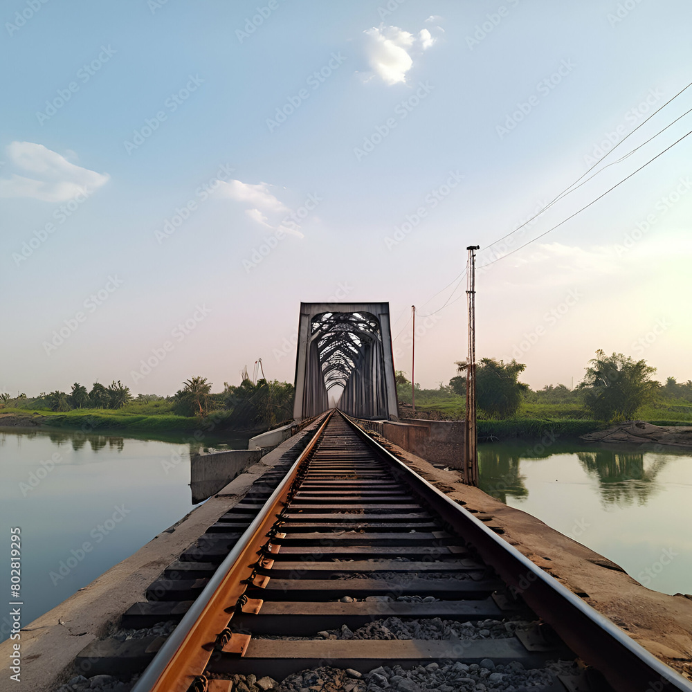 a view of the steel railway bridge over the indoor revert link canal Muzaffargarh in Pakistan beau,The Lansdowne Bridge is a 19th-century bridge that spans the Indus River between the cities of Sukkur