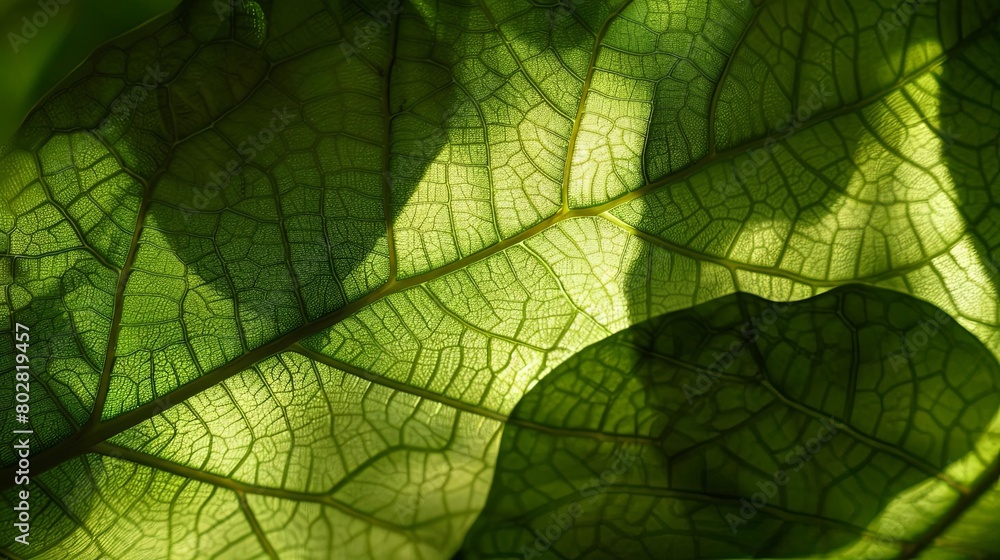 a close - up of a green leaf a close - up of a green leaf