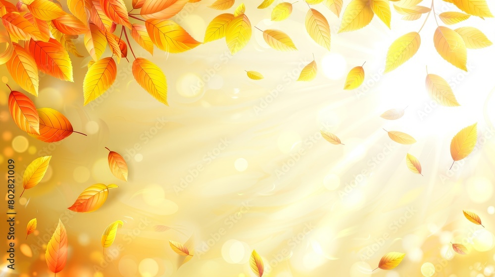 Vivid autumn leaves create a warm contrast background, ideal for captivating visual compositions Vivid autumn leaves create a warm contrast background, ideal for captivating visual compositions