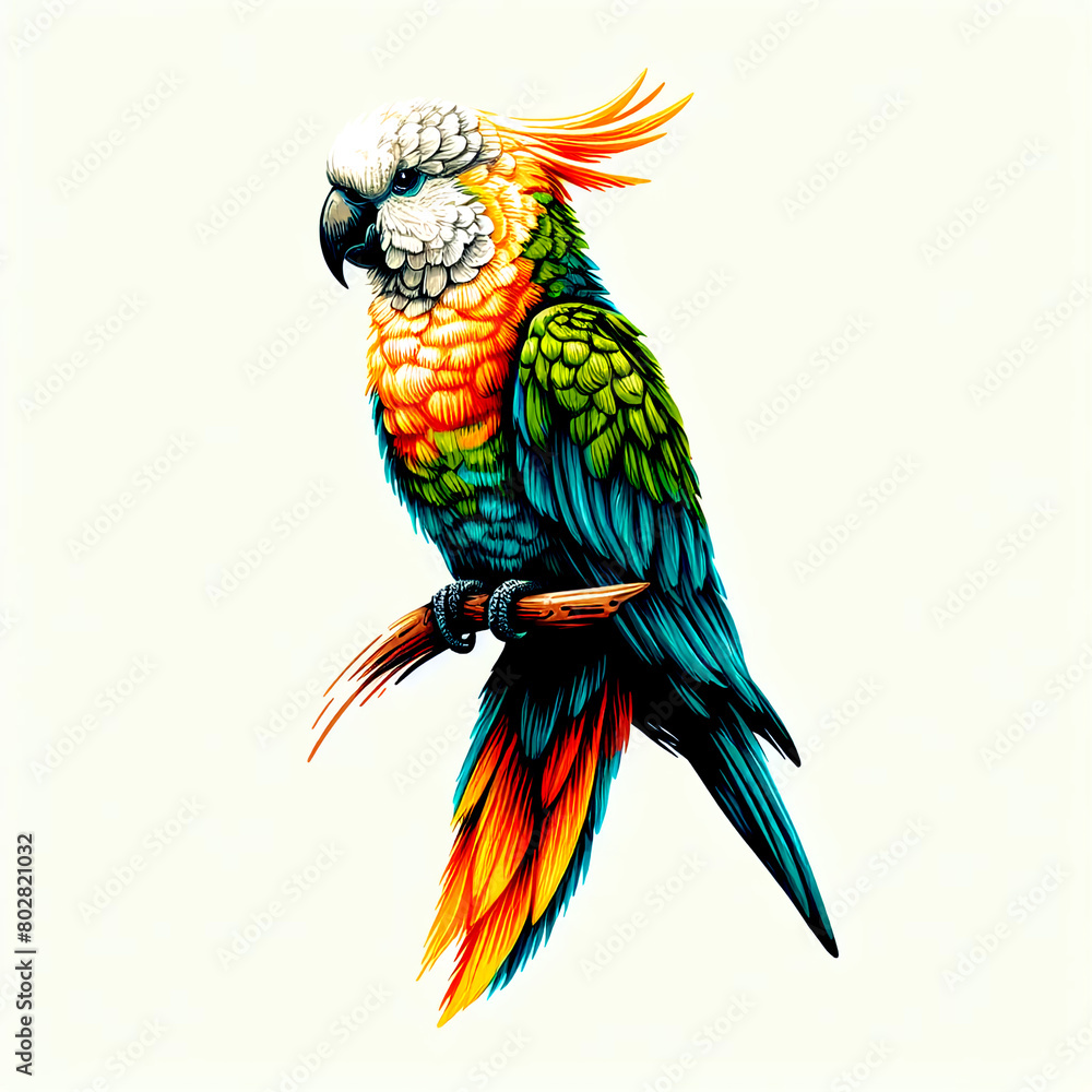 Cockatoo parrot illustration