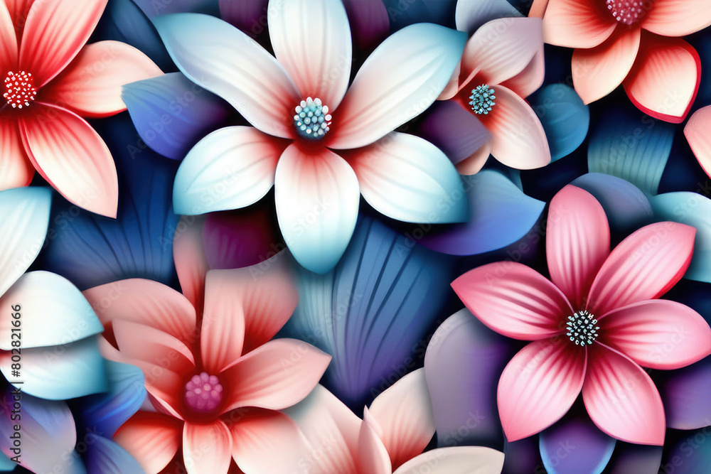 Fototapeta premium floral leaf pattern background design