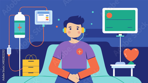 A patient using biofeedback to track their progress during a series of ketamine treatments observing improvements in their symptoms and overall.
