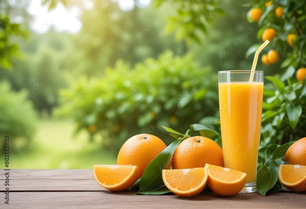 Naklejka premium fresh orange juice