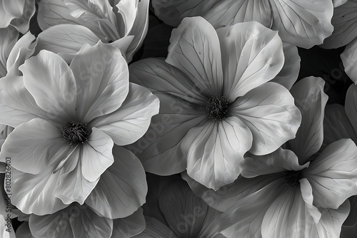 A symphony of petals  each stroke a grayscale note.