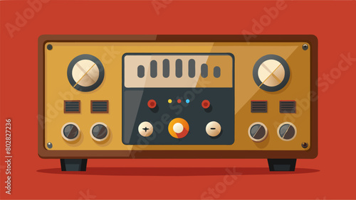 A vintage tube preamp carefully selected for its warm natural sound and painstakingly maintained for optimal performance. Vector illustration photo