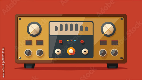 A vintage tube preamp carefully selected for its warm natural sound and painstakingly maintained for optimal performance. Vector illustration