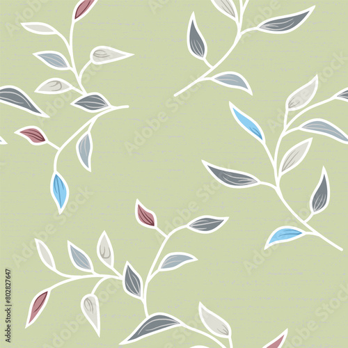 Floral leave patchwork pattern designs