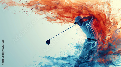 illustration of golfer