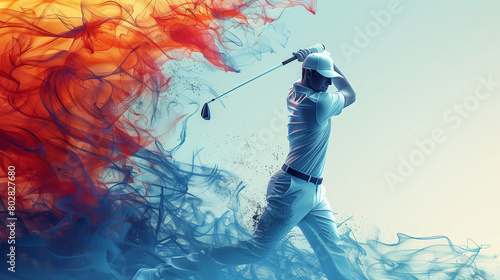 illustration of golfer