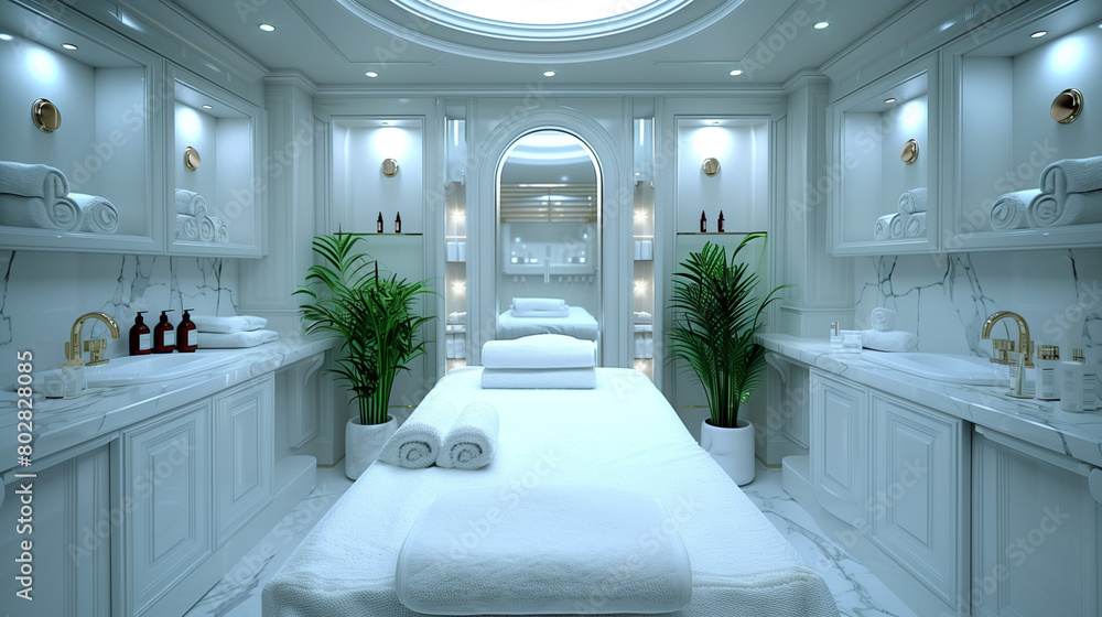interior of a modern spa room