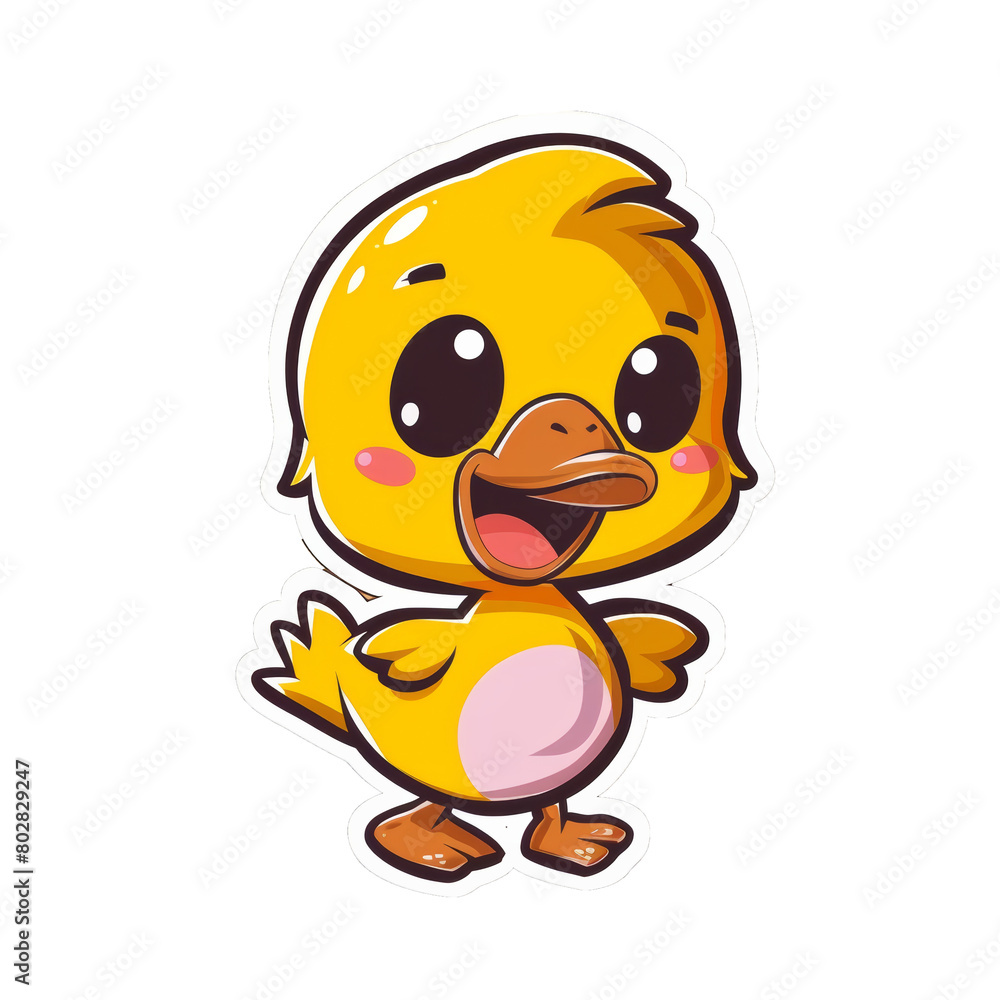 Vector illustration of a duck cartoon. Vector illustration of a duck cartoon.