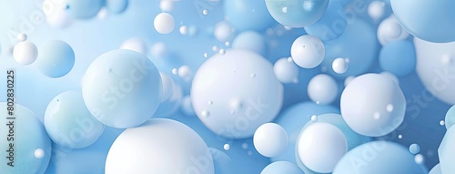 3D light blue balls background