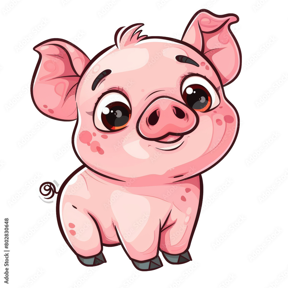 Vector illustration of a piglet cartoon. Vector illustration of a piglet cartoon.