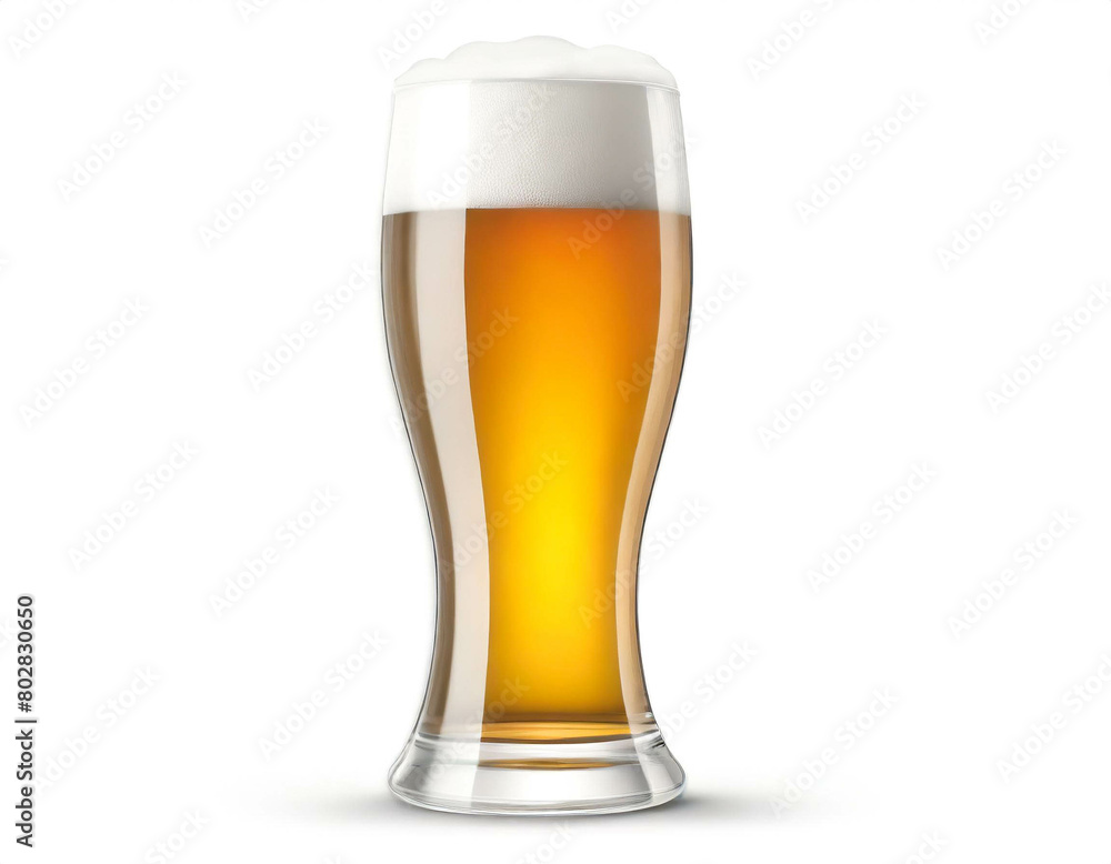 Bierglas isoliert auf weißen Hintergrund, Freisteller Bierglas isoliert auf weißen Hintergrund, Freisteller