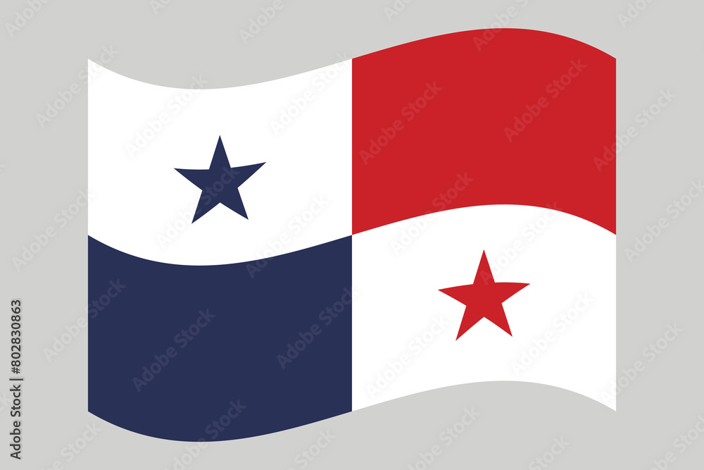 Flag of Panama. National symbol in official colors. Template icon. Abstract vector background Flag of Panama. National symbol in official colors. Template icon. Abstract vector background