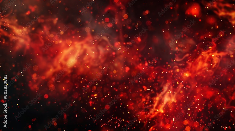Black and red smoky and fire sparks background Black and red smoky and fire sparks background