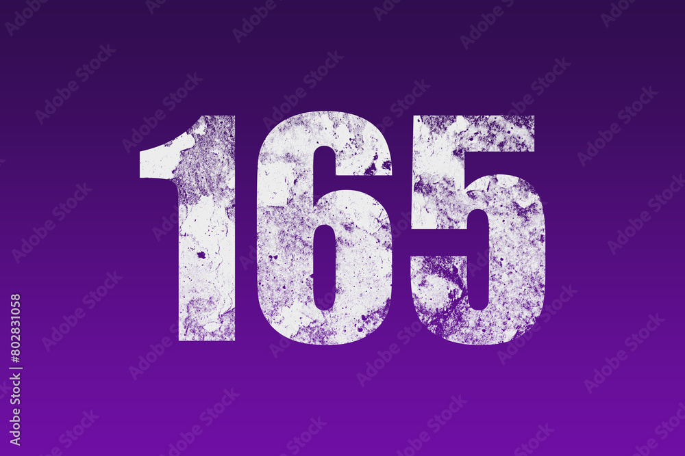 flat white grunge number of 165 on purple background.
flat white grunge number of 165 on purple background.