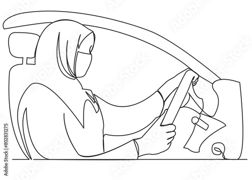 muslim woman driving a car (2)