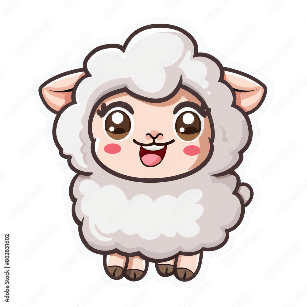 Vector illustration of a sheep cartoon. Vector illustration of a sheep cartoon.