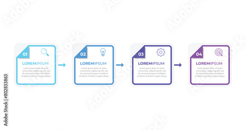 Infographic elements design template, business concept with 4 steps or options, can be used for workflow layout, diagram, annual report, web design.Creative banner, label vector.