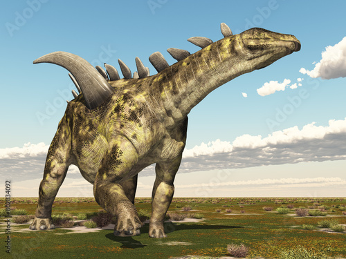 Dinosaurier Gigantspinosaurus in einer Landschaft © Michael Rosskothen