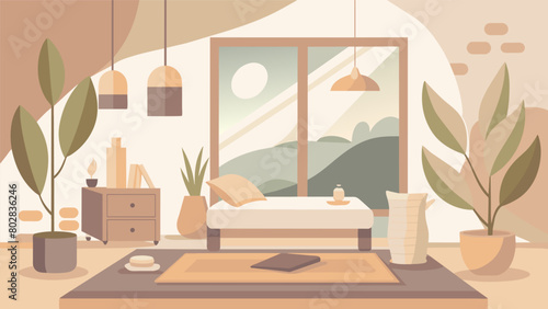 Light neutral colors and natural materials create a serene and peaceful environment encouraging moments of rest and selfcare in between work tasks..