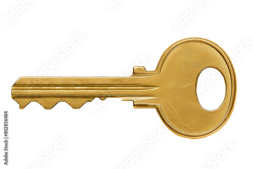 gold key isolated on white background
