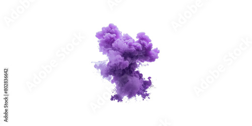 A purple smoke cloud in the style of png  isolated on a white background