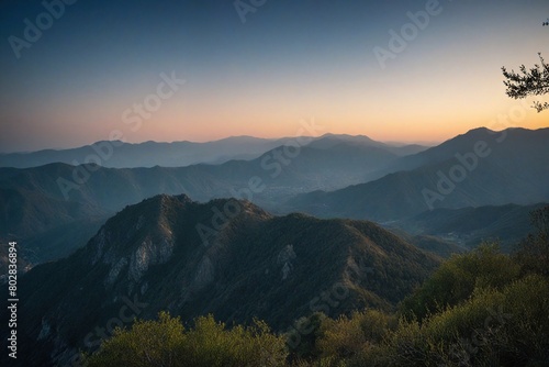 sunset in the mountains