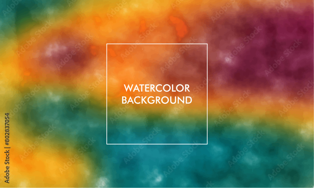 Watercolor Gradient mesh abstract blur texture background with colorful color, beauty color