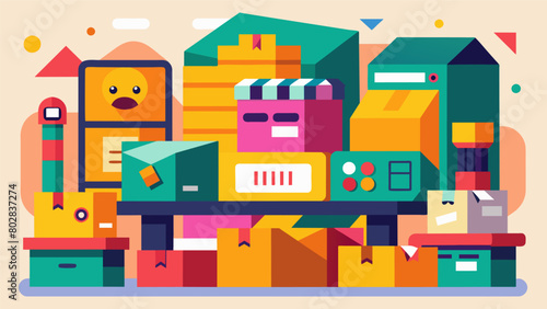 The packaging department is a sea of colorful boxes and labels each one promising to send shivers down the spine..