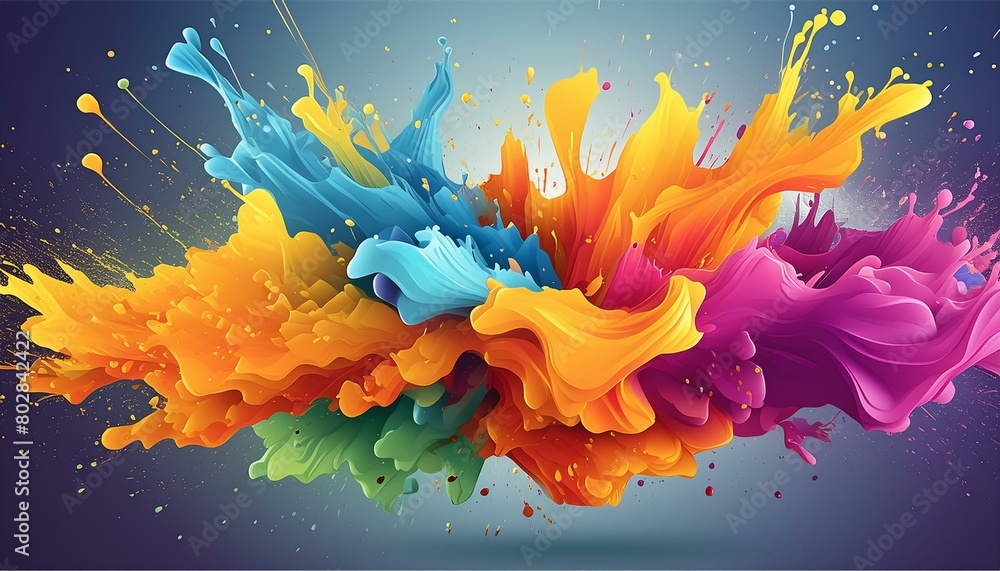 Colorful paint explosion Colorful paint explosion