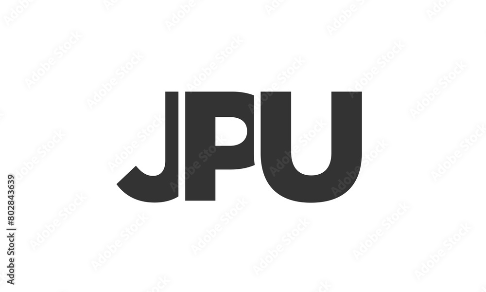 JPU logo design template with strong and modern bold text. Initial based vector logotype featuring simple and minimal typography. Trendy company identity. JPU logo design template with strong and modern bold text. Initial based vector logotype featuring simple and minimal typography. Trendy company identity.