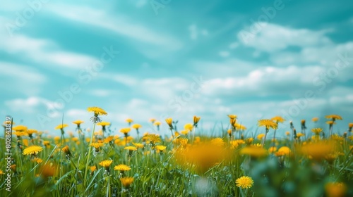 Beautiful colourful flowers in summer garden with sunflowers