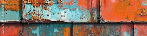 Vibrant Rusty Metal Texture  A Study in Decay and Color