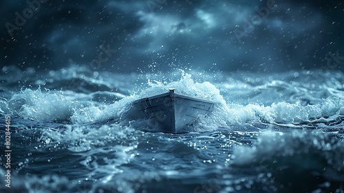 Craft an image that captures the strategic agility of crisis management, navigating tumultuous waters with poise and adaptability.