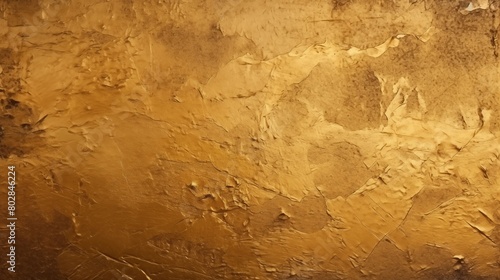 Close-up View of a Textured Golden Surface with Reflective Qualities