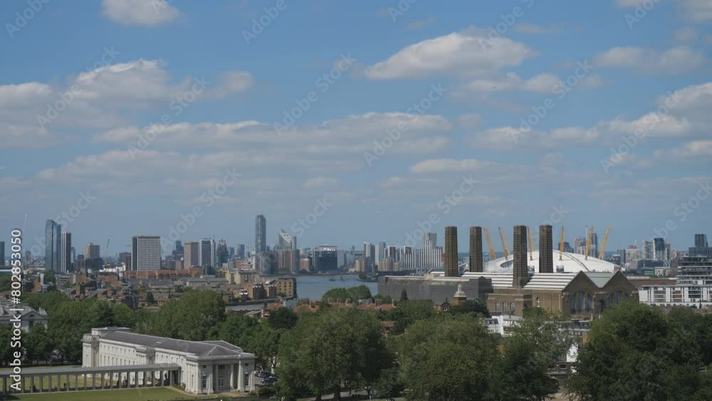 An overlook of Central London along the shores of Thames River. An overlook of Central London along the shores of Thames River.
